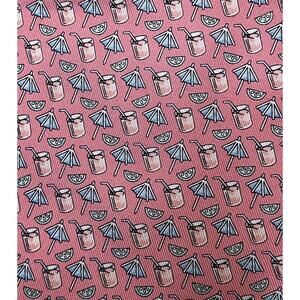 Vineyard Vines Pink Blue Mai Tai Silk Tie Cocktail Lime Umbrella Happy Hour